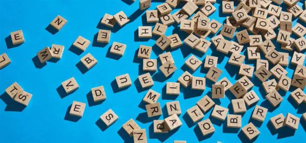 Letters blue Letters blue