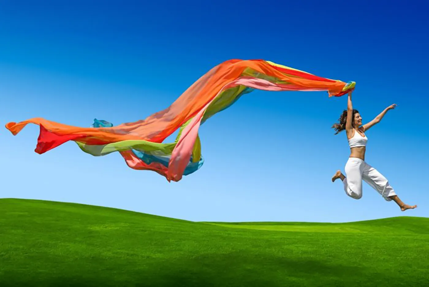 Woman skipping Woman skipping